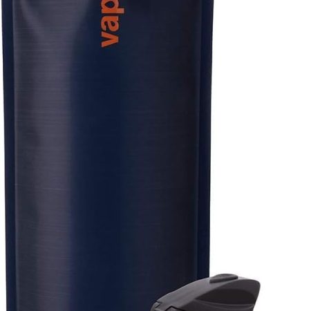 Vapur Flexible, Collapsible Wide Mouth Anti-Bottle with Detachable Carabiner, Convenient, Portable Hydration for Travel and Outdoor Adventures, 34 Ounce, Night Blue, Pack of 1